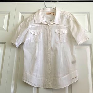 DKNY White Summer Blouse